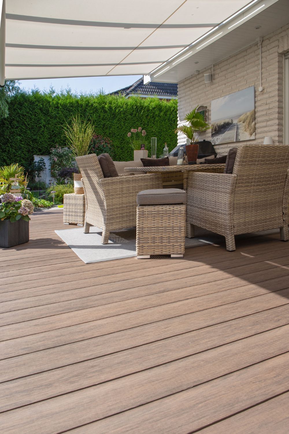 WPC Diele Vintage als Terrasse