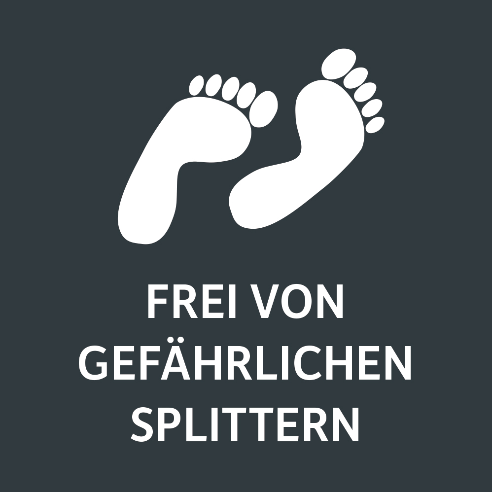 megawood Terrassen sind frei von gefährlichen Splittern