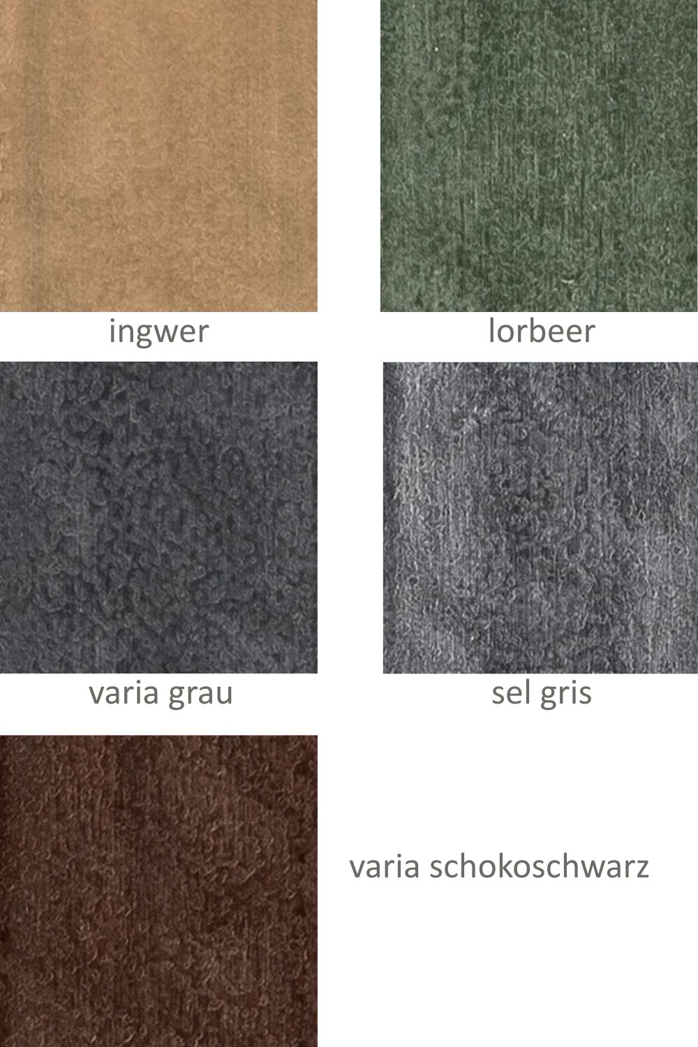 GCC HARZart Terrasse Delta im Farbenvergleich