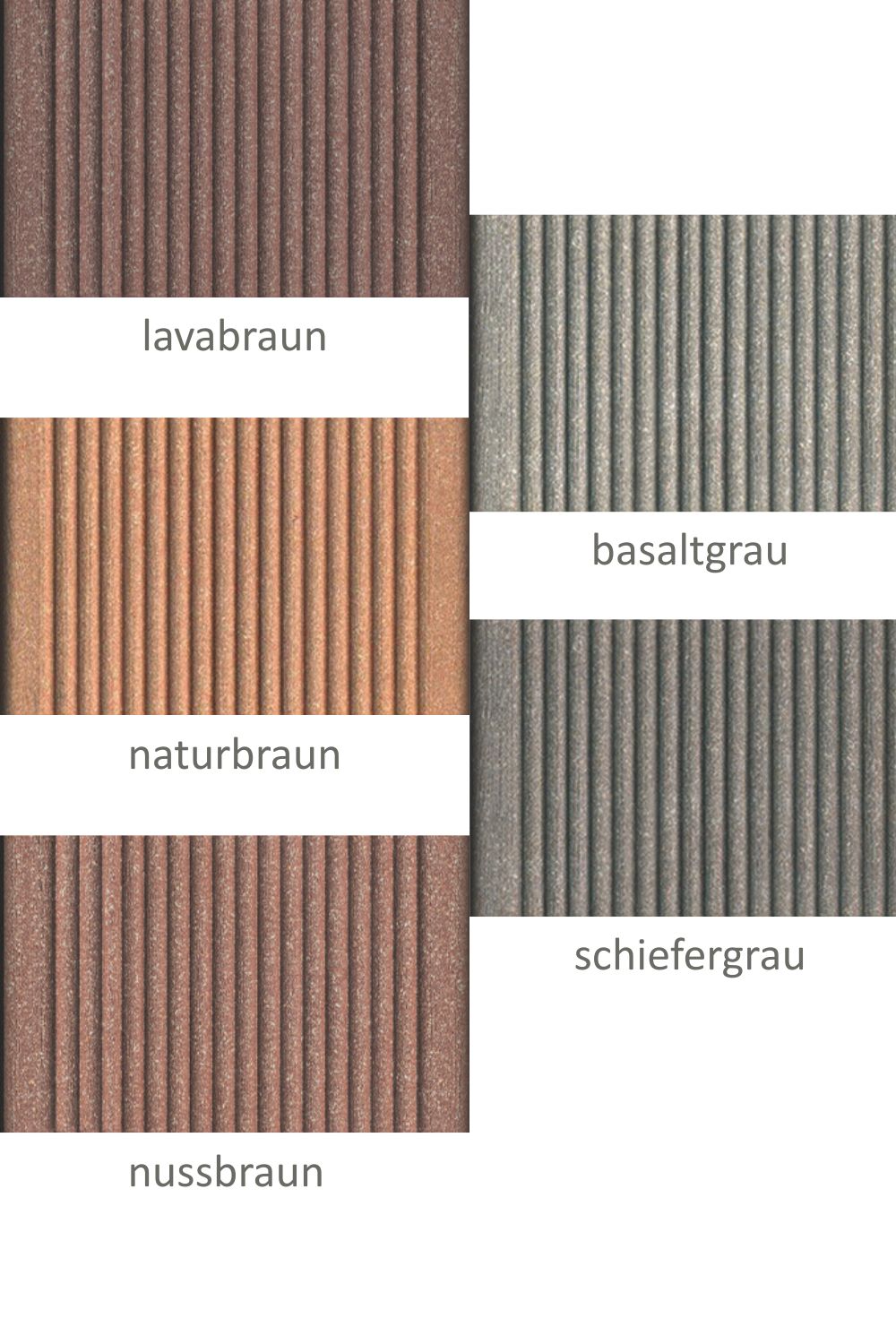 Farben der Terrassenserie GCC HOLZart Classic