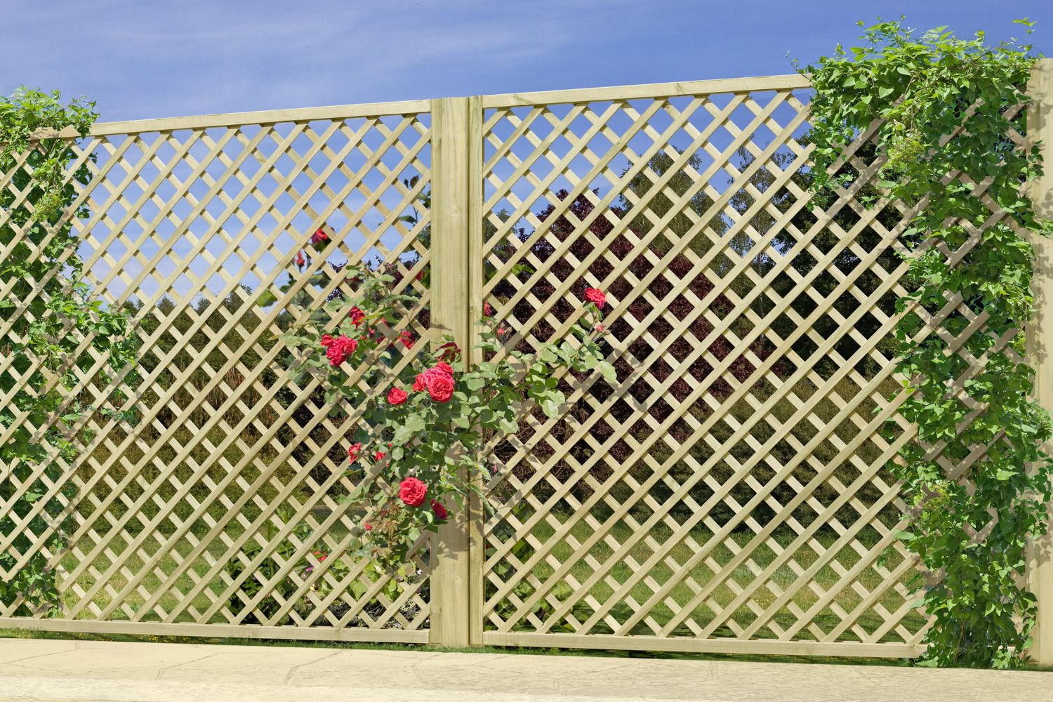 Rankgitter aus KDI im Garten