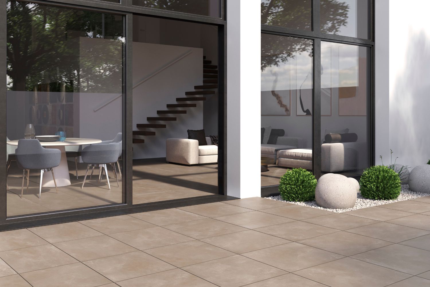 Keramikplatten Klint als Terrasse