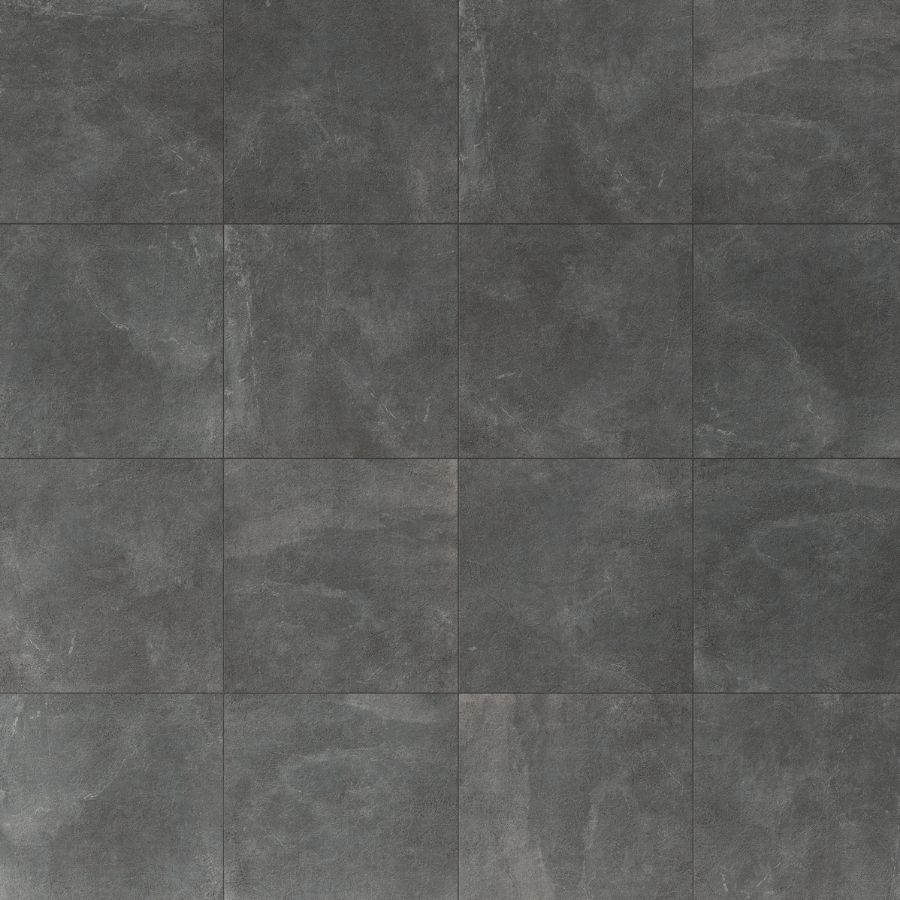 Verlegebeispiel Keramikplatte Klint anthrazit Anthrazite Keramikplatte Klint in der Verlegung