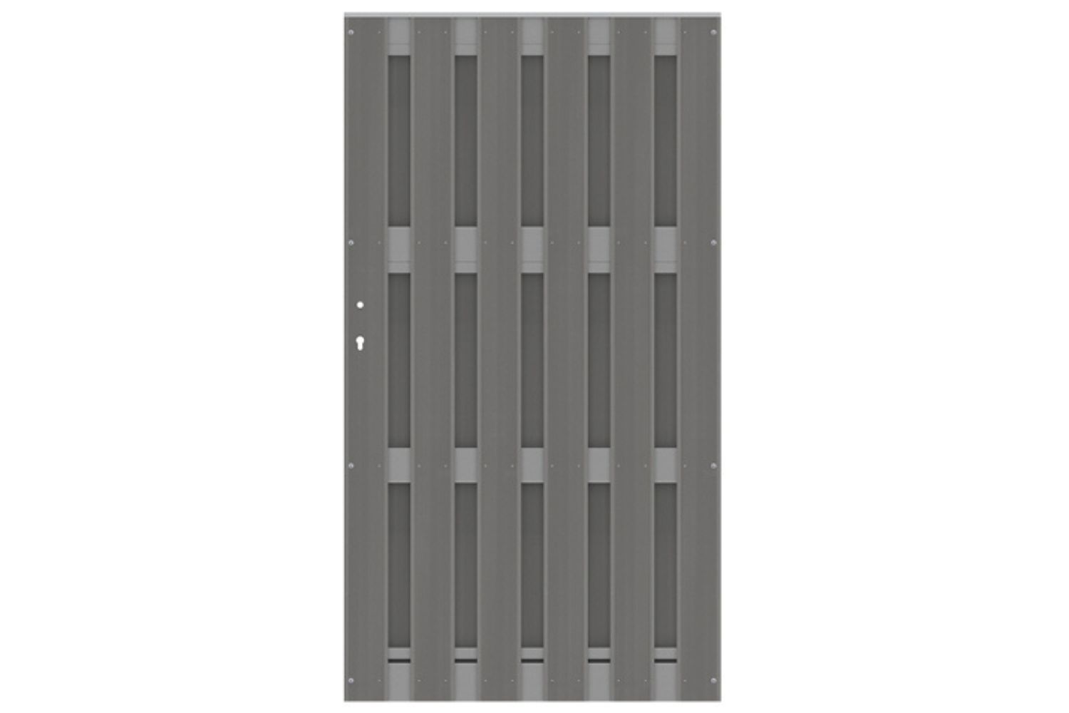 Traumgarten Jumbo WPC Alu Tor Anthrazit bepulvert